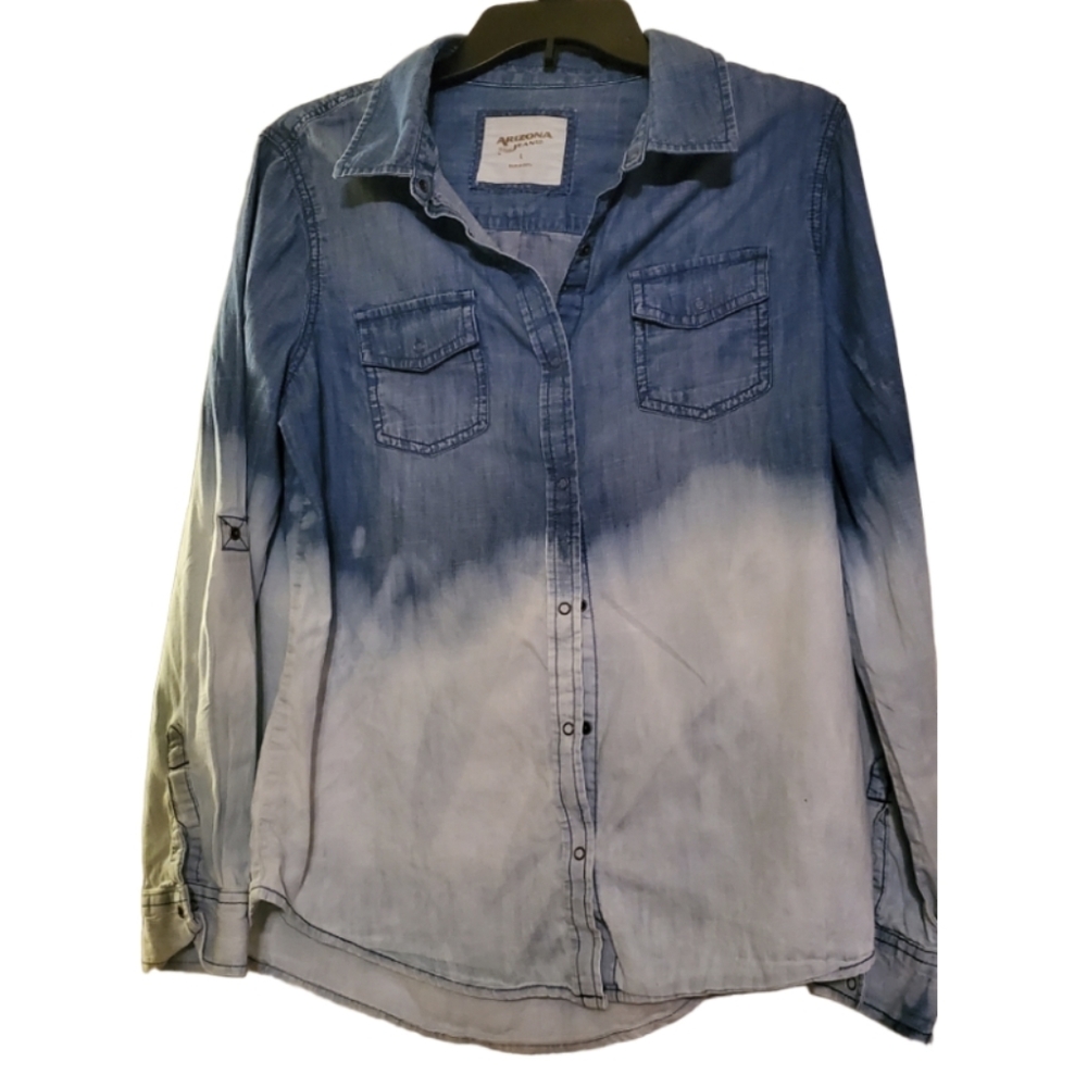 Bleach dipped chambray shirt